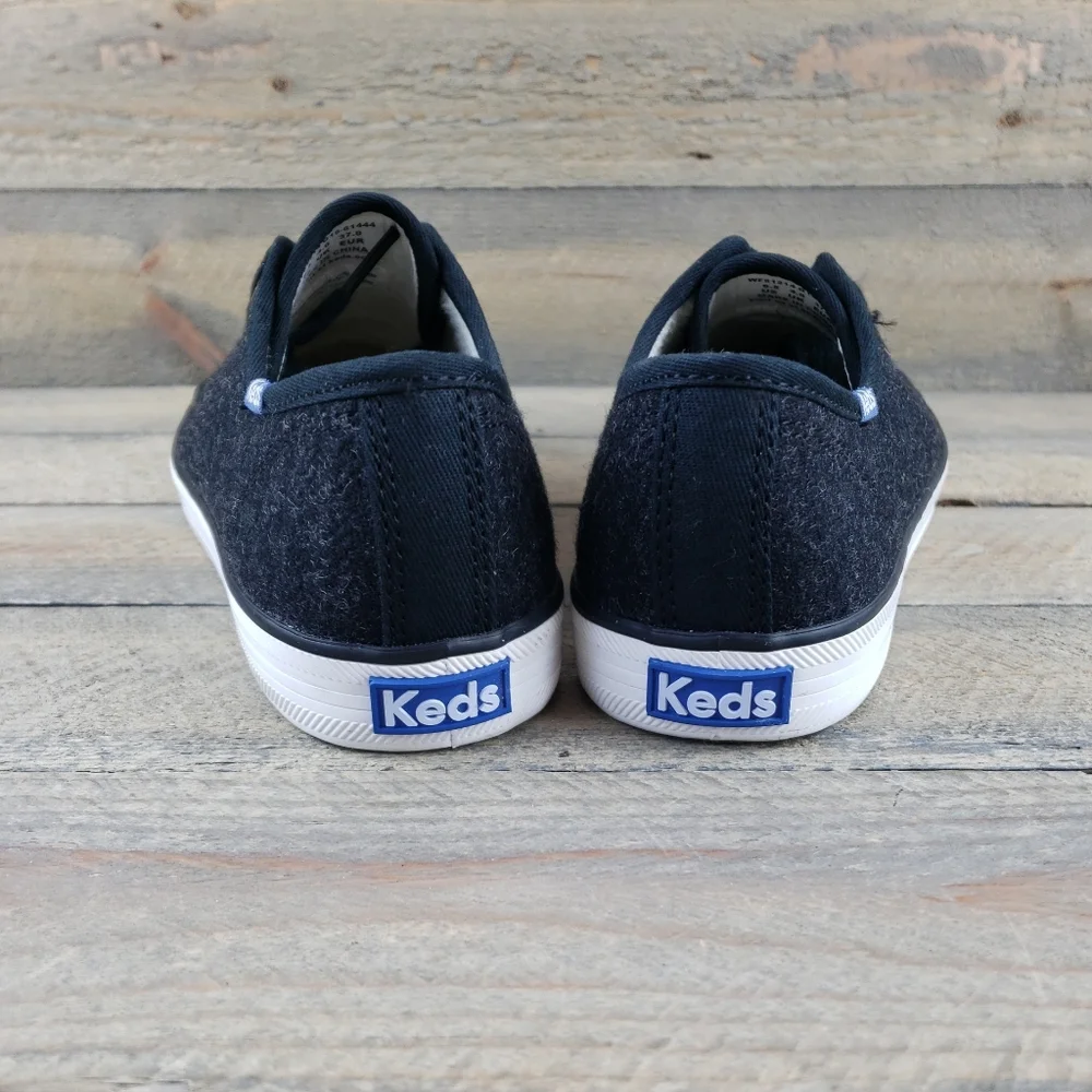 NEW Keds Women's Dream Foam Black Flannel Sneakers